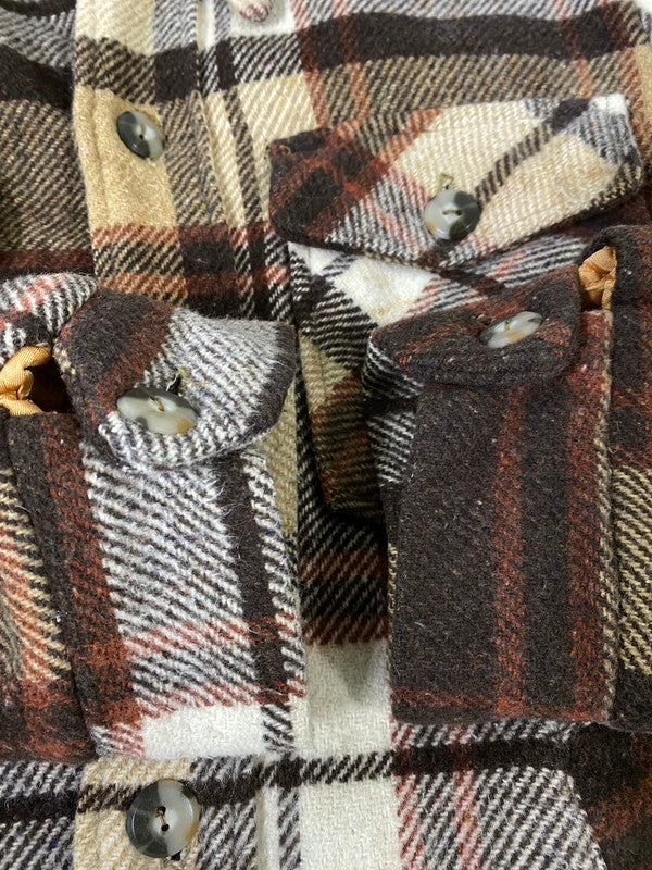 【現状渡し品】【メンズ】 JCPENNEY JCペニー CPO WOOL JACKET 60S～70S ウールジャケット 60年代～70年代 ヴィンテージ メンズ アウター ミリタリー チェック柄 146-261002-em-30-min サイズ：S カラー：ブラウン系 万代Net店