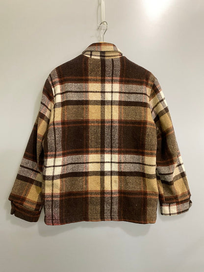 【現状渡し品】【メンズ】 JCPENNEY JCペニー CPO WOOL JACKET 60S～70S ウールジャケット 60年代～70年代 ヴィンテージ メンズ アウター ミリタリー チェック柄 146-261002-em-30-min サイズ：S カラー：ブラウン系 万代Net店