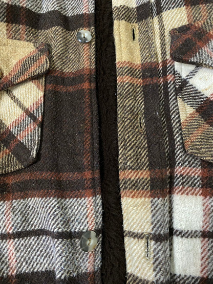 【現状渡し品】【メンズ】 JCPENNEY JCペニー CPO WOOL JACKET 60S～70S ウールジャケット 60年代～70年代 ヴィンテージ メンズ アウター ミリタリー チェック柄 146-261002-em-30-min サイズ：S カラー：ブラウン系 万代Net店