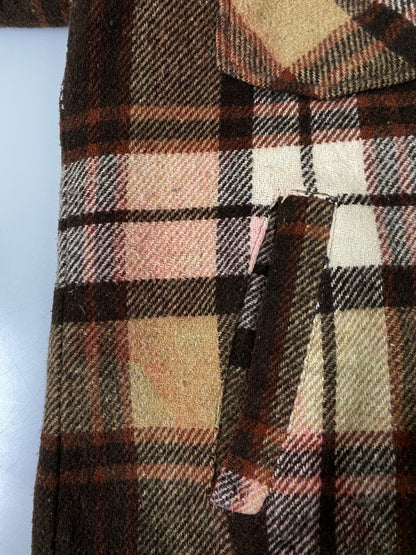 【現状渡し品】【メンズ】 JCPENNEY JCペニー CPO WOOL JACKET 60S～70S ウールジャケット 60年代～70年代 ヴィンテージ メンズ アウター ミリタリー チェック柄 146-261002-em-30-min サイズ：S カラー：ブラウン系 万代Net店
