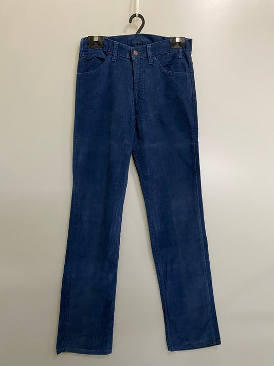 【中古品】【メンズ】 LEVI'S リーバイス CORDUROY PANTS 519-1513 刻印539 80S 白タブ コーデュロイ パンツ メンズ ボトムス 80年代 ヴィンテージ ストレート 157-261002-em-33-min サイズ：W33×L33 カラー：ブルー系 万代Net店