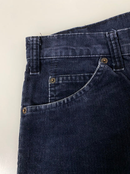 【中古品】【メンズ】 LEVI'S リーバイス CORDUROY PANTS517-1517 刻印536 80S 白タブ コーデュロイ パンツ 80年代 ヴィンテージ メンズ ボトムス 157-261002-em-35-min サイズ：W30×L34 カラー：ネイビー 万代Net店