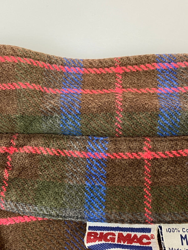 【中古品】【メンズ】 BIG MAC ビッグマック 80S FLANNEL SHIRT フランネルシャツ チェックシャツ 長袖シャツ 146-261003-ta-32-min サイズ：M カラー：マルチカラー 万代Net店