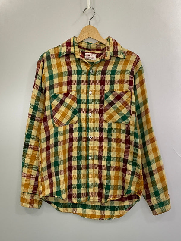 【中古品】【メンズ】 BIG MAC ビッグマック 70S FLANNEL SHIRT フランネルシャツ チェックシャツ 長袖シャツ 146-261003-ta-37-min サイズ：M カラー：マルチカラー 万代Net店