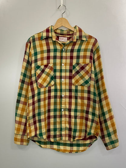 【中古品】【メンズ】 BIG MAC ビッグマック 70S FLANNEL SHIRT フランネルシャツ チェックシャツ 長袖シャツ 146-261003-ta-37-min サイズ：M カラー：マルチカラー 万代Net店