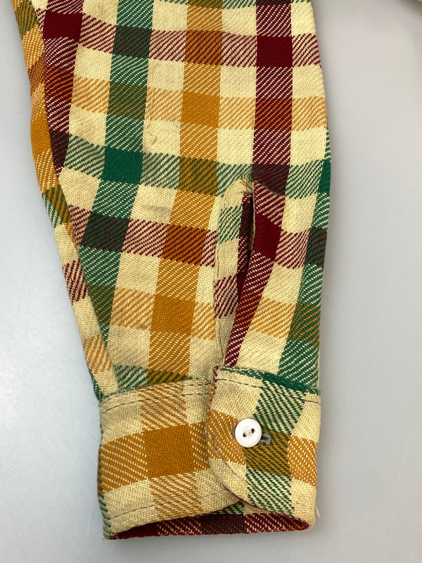【中古品】【メンズ】 BIG MAC ビッグマック 70S FLANNEL SHIRT フランネルシャツ チェックシャツ 長袖シャツ 146-261003-ta-37-min サイズ：M カラー：マルチカラー 万代Net店