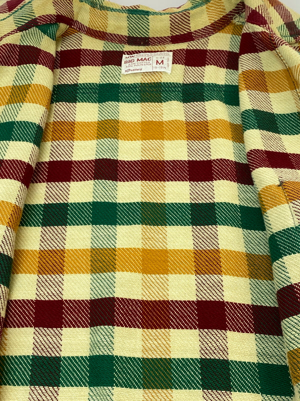 【中古品】【メンズ】 BIG MAC ビッグマック 70S FLANNEL SHIRT フランネルシャツ チェックシャツ 長袖シャツ 146-261003-ta-37-min サイズ：M カラー：マルチカラー 万代Net店