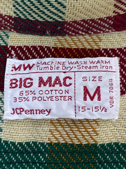 【中古品】【メンズ】 BIG MAC ビッグマック 70S FLANNEL SHIRT フランネルシャツ チェックシャツ 長袖シャツ 146-261003-ta-37-min サイズ：M カラー：マルチカラー 万代Net店