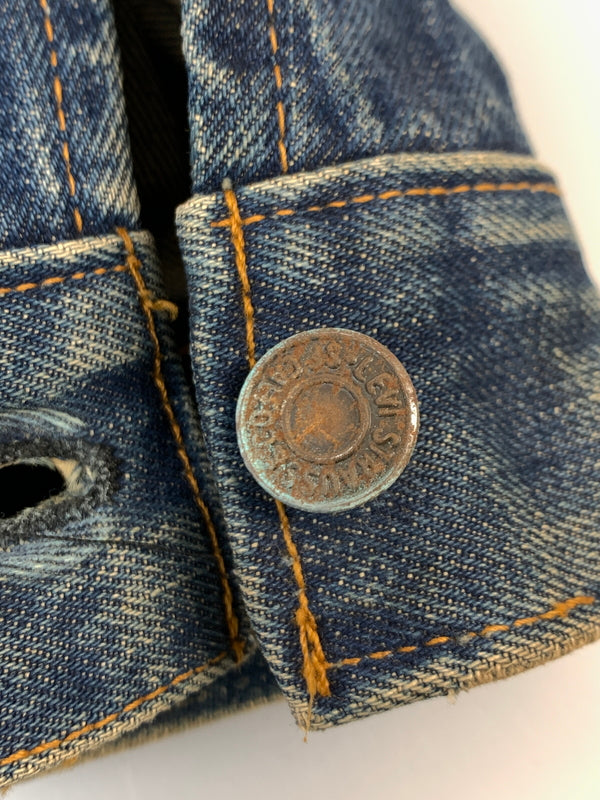 【現状渡し品】【メンズ】 LEVI'S 4TH DENIM TRACKER JACKET 70505 刻印524 60S～70S デニム トラッカージャケット メンズ アウター Gジャン 146-261007-em-10-min カラー：インディゴ 万代Net店