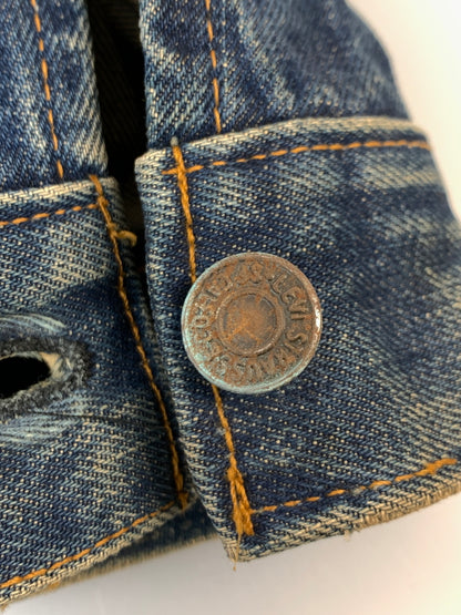 【現状渡し品】【メンズ】 LEVI'S 4TH DENIM TRACKER JACKET 70505 刻印524 60S～70S デニム トラッカージャケット メンズ アウター Gジャン 146-261007-em-10-min カラー：インディゴ 万代Net店