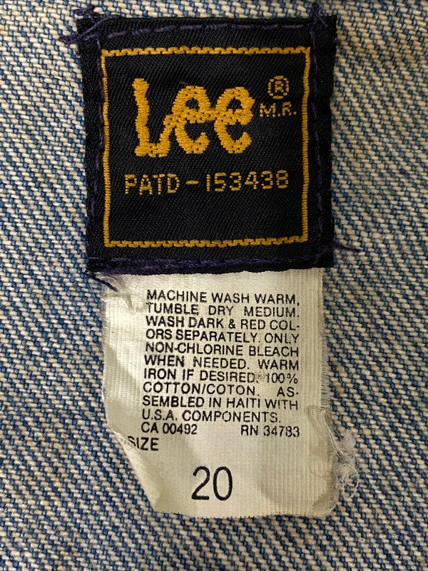 【現状渡し品】【メンズ】 LEE リー DENIM JACKET 220 80S～ デニムジャケット 80年代～ ヴィンテージ アウター Gジャン 146-261002-em-29-min サイズ：20 カラー：インディゴ 万代Net店