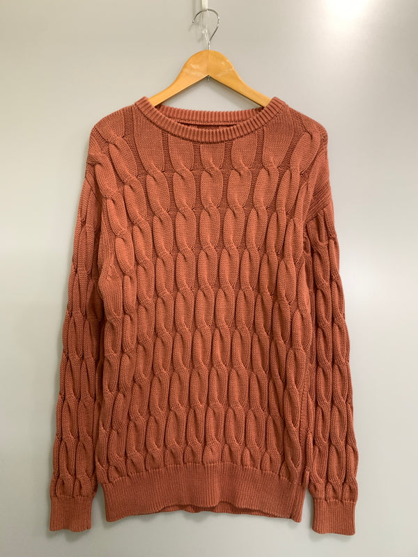 【中古品】【メンズ】 BATONER バトナー CABLE KNIT BN-24SM-066 ケーブルニット セーター メンズ トップス ケーブル模様 140-261002-em-55-min カラー：オレンジ系 万代Net店