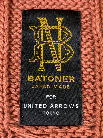 【中古品】【メンズ】 BATONER バトナー CABLE KNIT BN-24SM-066 ケーブルニット セーター メンズ トップス ケーブル模様 140-261002-em-55-min カラー：オレンジ系 万代Net店