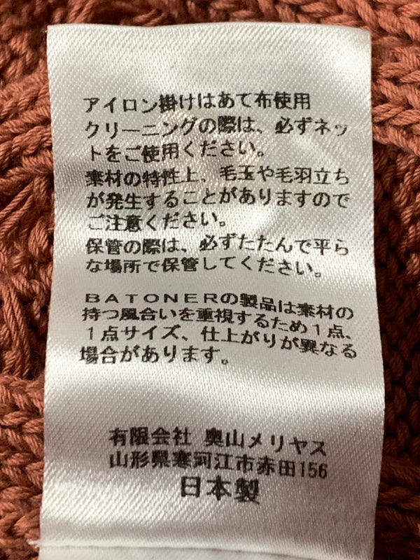 【中古品】【メンズ】 BATONER バトナー CABLE KNIT BN-24SM-066 ケーブルニット セーター メンズ トップス ケーブル模様 140-261002-em-55-min カラー：オレンジ系 万代Net店