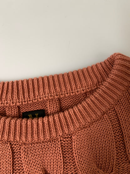 【中古品】【メンズ】 BATONER バトナー CABLE KNIT BN-24SM-066 ケーブルニット セーター メンズ トップス ケーブル模様 140-261002-em-55-min カラー：オレンジ系 万代Net店