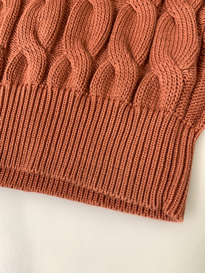 【中古品】【メンズ】 BATONER バトナー CABLE KNIT BN-24SM-066 ケーブルニット セーター メンズ トップス ケーブル模様 140-261002-em-55-min カラー：オレンジ系 万代Net店