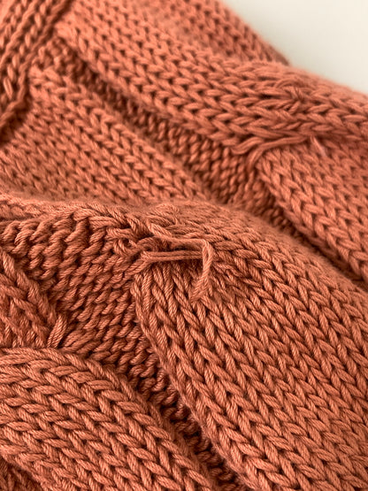 【中古品】【メンズ】 BATONER バトナー CABLE KNIT BN-24SM-066 ケーブルニット セーター メンズ トップス ケーブル模様 140-261002-em-55-min カラー：オレンジ系 万代Net店