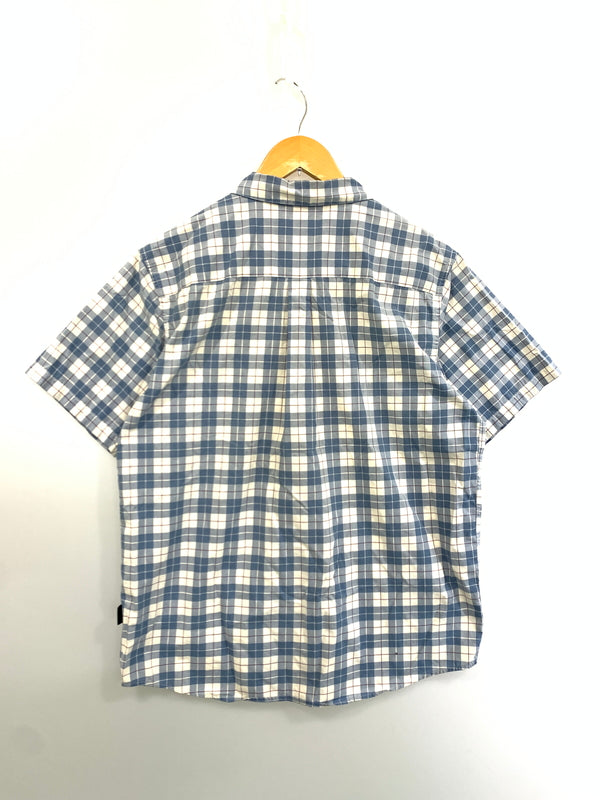 【中古品】【メンズ】 PATAGONIA パタゴニア 15SS FEZZMAN SHIRT フェズマン シャツ STY53962SP15 チェック 半袖 シャツ 144-261006-hu-39-min サイズ：M カラー：ブルー系/ホワイト（チェック） 万代Net店
