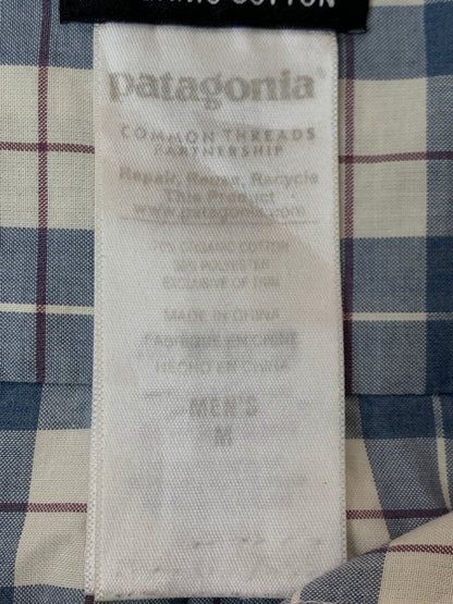 【中古品】【メンズ】 PATAGONIA パタゴニア 15SS FEZZMAN SHIRT フェズマン シャツ STY53962SP15 チェック 半袖 シャツ 144-261006-hu-39-min サイズ：M カラー：ブルー系/ホワイト（チェック） 万代Net店