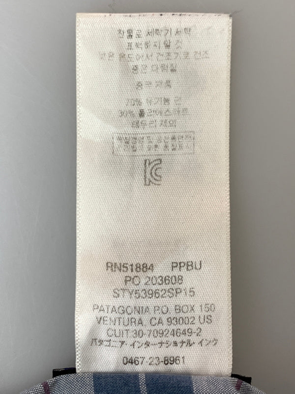 【中古品】【メンズ】 PATAGONIA パタゴニア 15SS FEZZMAN SHIRT フェズマン シャツ STY53962SP15 チェック 半袖 シャツ 144-261006-hu-39-min サイズ：M カラー：ブルー系/ホワイト（チェック） 万代Net店