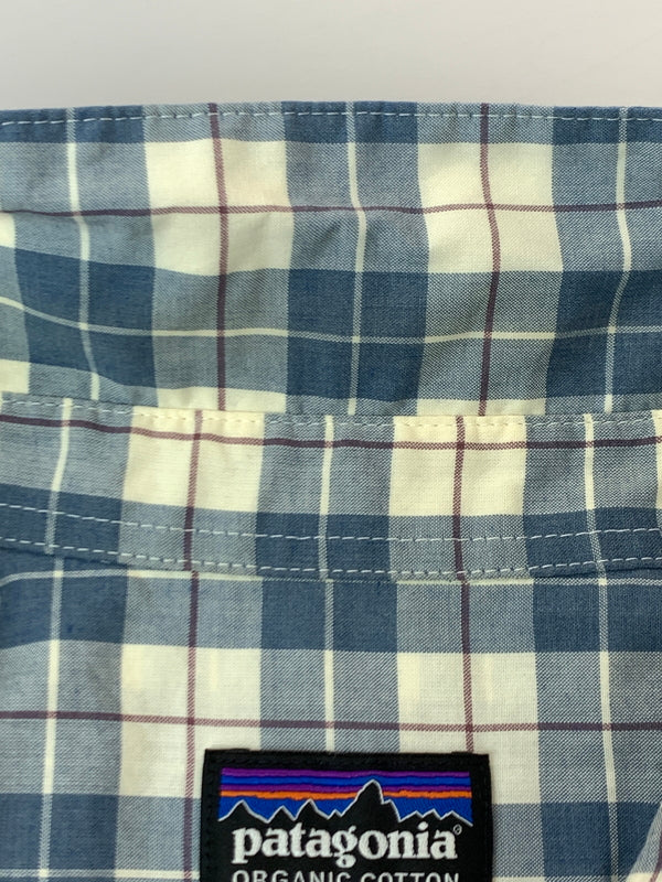 【中古品】【メンズ】 PATAGONIA パタゴニア 15SS FEZZMAN SHIRT フェズマン シャツ STY53962SP15 チェック 半袖 シャツ 144-261006-hu-39-min サイズ：M カラー：ブルー系/ホワイト（チェック） 万代Net店