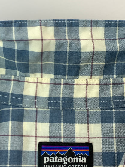 【中古品】【メンズ】 PATAGONIA パタゴニア 15SS FEZZMAN SHIRT フェズマン シャツ STY53962SP15 チェック 半袖 シャツ 144-261006-hu-39-min サイズ：M カラー：ブルー系/ホワイト（チェック） 万代Net店