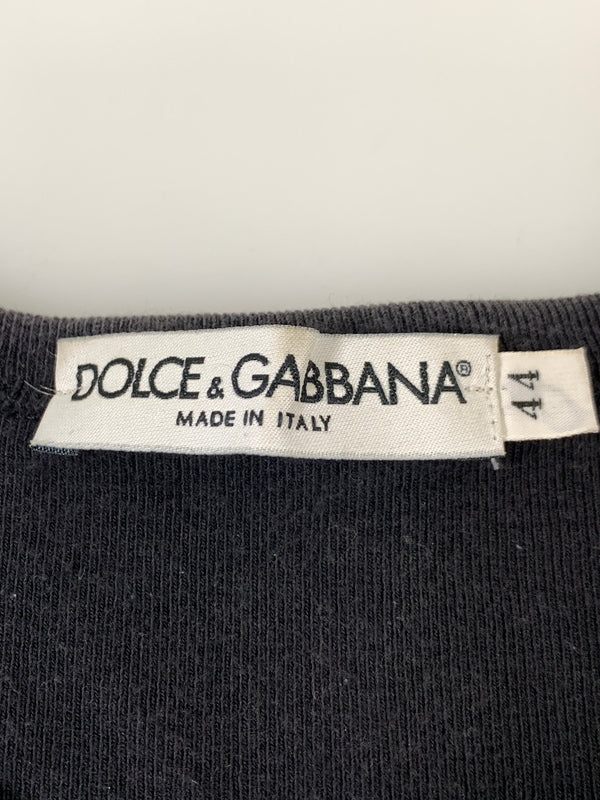 【中古品】【レディース】 DOLCE&GABBANA ドルチェアンドガッバーナ STRETCH TEE ストレッチ 半袖Tシャツ レディース トップス 無地 ドルガバ 170-261002-em-61-min サイズ：44 カラー：ブラック 万代Net店