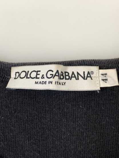 【中古品】【レディース】 DOLCE&GABBANA ドルチェアンドガッバーナ STRETCH TEE ストレッチ 半袖Tシャツ レディース トップス 無地 ドルガバ 170-261002-em-61-min サイズ：44 カラー：ブラック 万代Net店