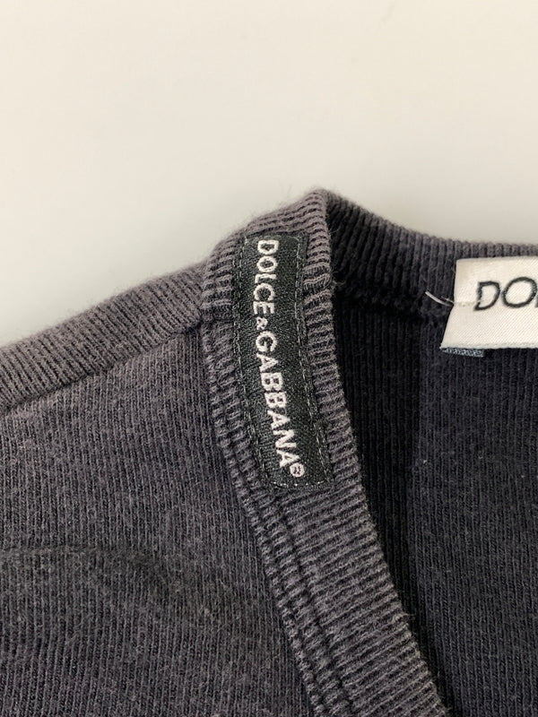 【中古品】【レディース】 DOLCE&GABBANA ドルチェアンドガッバーナ STRETCH TEE ストレッチ 半袖Tシャツ レディース トップス 無地 ドルガバ 170-261002-em-61-min サイズ：44 カラー：ブラック 万代Net店