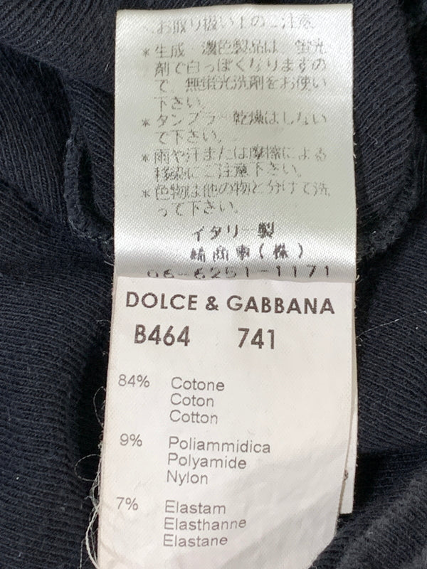【中古品】【レディース】 DOLCE&GABBANA ドルチェアンドガッバーナ STRETCH TEE ストレッチ 半袖Tシャツ レディース トップス 無地 ドルガバ 170-261002-em-61-min サイズ：44 カラー：ブラック 万代Net店