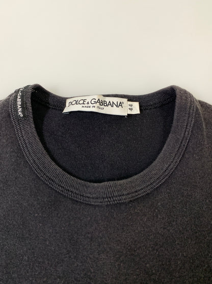 【中古品】【レディース】 DOLCE&GABBANA ドルチェアンドガッバーナ STRETCH TEE ストレッチ 半袖Tシャツ レディース トップス 無地 ドルガバ 170-261002-em-61-min サイズ：44 カラー：ブラック 万代Net店