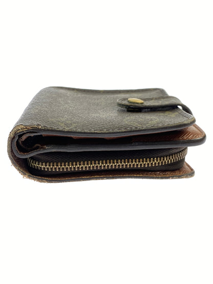 【中古品】【メンズ/レディース】 LOUIS VUITTON ルイ・ヴィトン モノグラム コンパクト・ジップ M61667 二つ折り財布 ウォレット 179-261008-em-05-min カラー：ブラウン 万代Net店