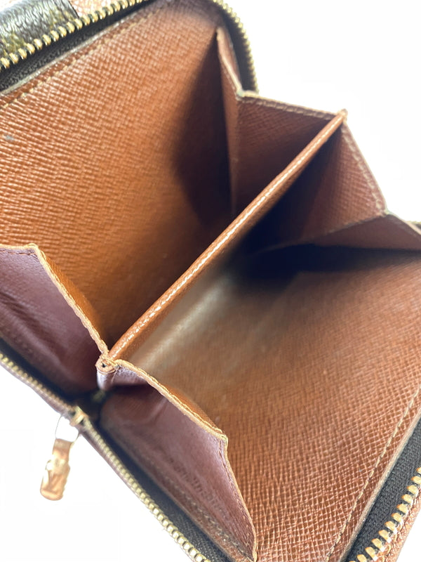 【中古品】【メンズ/レディース】 LOUIS VUITTON ルイ・ヴィトン モノグラム コンパクト・ジップ M61667 二つ折り財布 ウォレット 179-261008-em-05-min カラー：ブラウン 万代Net店