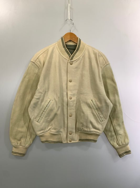 【中古品】【メンズ】 DOMON ドモン STADIUM JACKET スタジアム ジャケット アウター スタジャン 146-261006-hu-40-min サイズ：M カラー：クリーム系 万代Net店