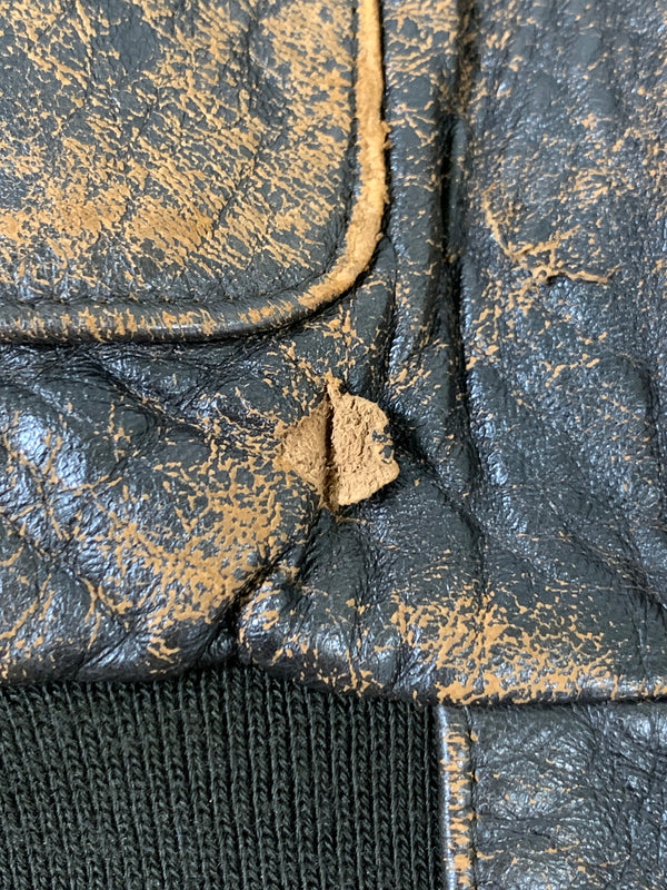 【現状渡し品】【メンズ】 AVIREX アヴィレックス A-2 LEATHER JACKET レザー ジャケット メンズ アウター ブルゾン 革ジャン 145-261002-em-59-min カラー：ブラウン 万代Net店