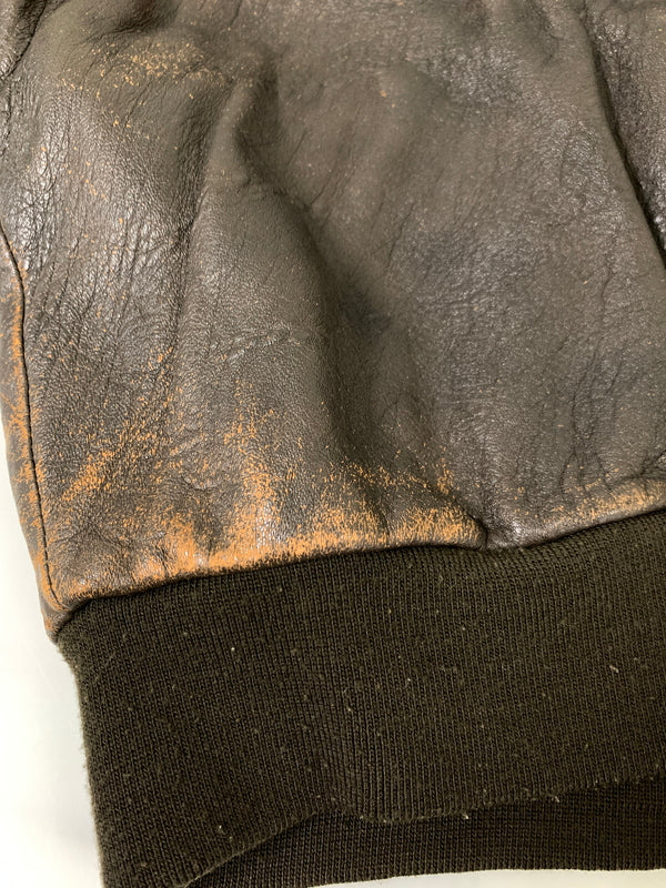 【現状渡し品】【メンズ】 AVIREX アヴィレックス A-2 LEATHER JACKET レザー ジャケット メンズ アウター ブルゾン 革ジャン 145-261002-em-59-min カラー：ブラウン 万代Net店