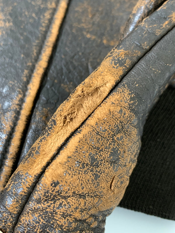 【現状渡し品】【メンズ】 AVIREX アヴィレックス A-2 LEATHER JACKET レザー ジャケット メンズ アウター ブルゾン 革ジャン 145-261002-em-59-min カラー：ブラウン 万代Net店