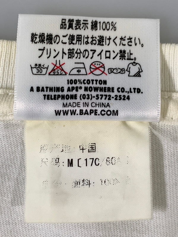 【中古品】【メンズ】 A BATHING APE アベイシングエイプ COLLEGE TEE カレッジ 半袖Tシャツ メンズ トップス ショートスリーブ 142-261002-em-62-min サイズ：M カラー：ホワイト 万代Net店