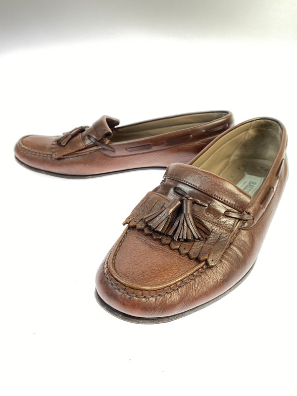 【現状渡し品】【メンズ】 BALLY バリー タッセルローファー 革靴 メンズ 靴 シューズ 165-261007-em-09-min サイズ：9M カラー：ブラウン 万代Net店