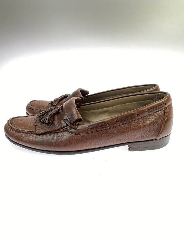【現状渡し品】【メンズ】 BALLY バリー タッセルローファー 革靴 メンズ 靴 シューズ 165-261007-em-09-min サイズ：9M カラー：ブラウン 万代Net店
