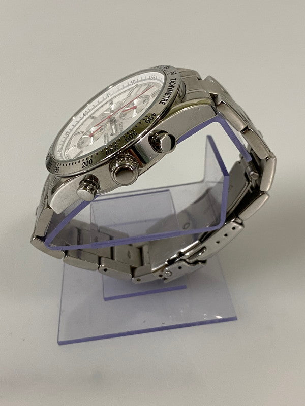 【中古品】【メンズ】 GUIONNET ギオネ フライトタイマータキメータークロノグラフ クオーツ腕時計 197-261008-KS-24-min カラー：シルバー 万代Net店