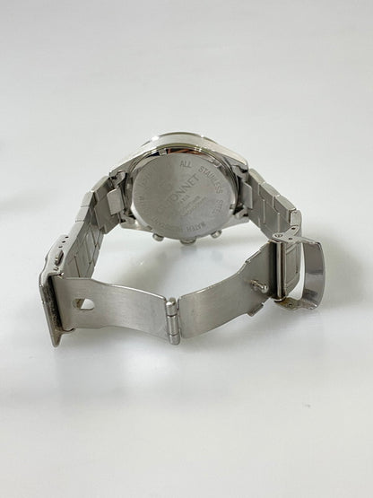 【中古品】【メンズ】 GUIONNET ギオネ フライトタイマータキメータークロノグラフ クオーツ腕時計 197-261008-KS-24-min カラー：シルバー 万代Net店