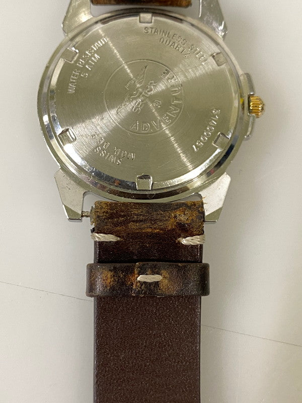 【中古品】【メンズ】 SECTOR セクター ADVENTURE アドベンチャー アナログ クオーツ腕時計 197-261008-KS-23-min カラー：シルバー/ゴールド/ブラウン 万代Net店