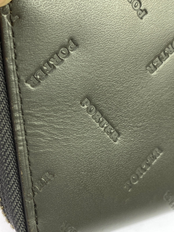 【中古品】【メンズ/レディース】 PORTER ポーター ENCHASE コインケース 07-02285 エンチェイス コンパクト 小銭入れ カード収納 吉田カバン カードケース 200-261008-em-17-min カラー：グレー系 万代Net店