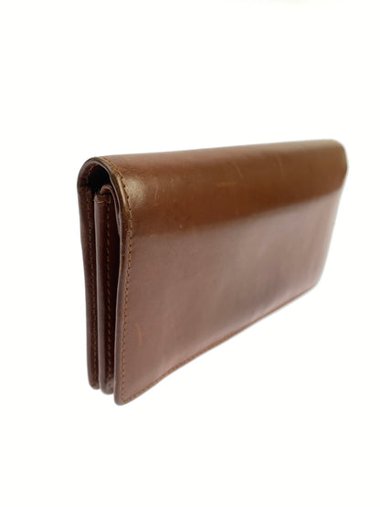 【中古品】【メンズ】 WHITE HOUSE COX ホワイトハウスコックス LEATHER WALLET レザー ウォレット 長財布 革財布 200-261008-em-18-min カラー：ブラウン 万代Net店