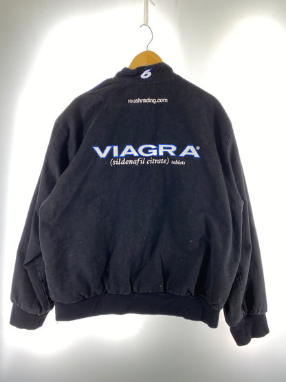 【中古品】【メンズ】 JH DESIGN ジェイエイチ デザイン レーシングジャケット メンズ アウター ブルゾン ワッペン 刺繍 146-261005-em-19-min サイズ：XXL カラー：ブラック 万代Net店