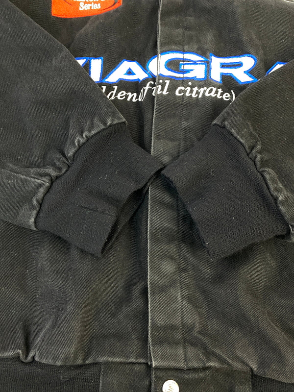 【中古品】【メンズ】 JH DESIGN ジェイエイチ デザイン レーシングジャケット メンズ アウター ブルゾン ワッペン 刺繍 146-261005-em-19-min サイズ：XXL カラー：ブラック 万代Net店