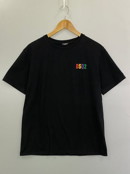 【中古品】【メンズ】 DSQUARED2 ディースクエアード SS TEE ロゴTシャツ 半袖Tシャツ 141-261003-ta-38-min サイズ：L カラー：ブラック 万代Net店