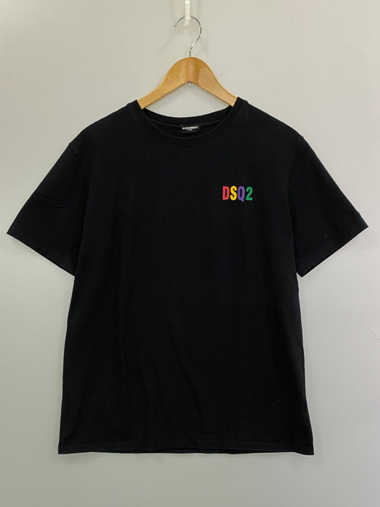 【中古品】【メンズ】 DSQUARED2 ディースクエアード SS TEE ロゴTシャツ 半袖Tシャツ 141-261003-ta-38-min サイズ：L カラー：ブラック 万代Net店