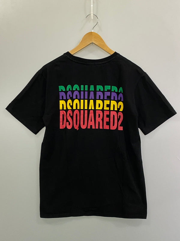 【中古品】【メンズ】 DSQUARED2 ディースクエアード SS TEE ロゴTシャツ 半袖Tシャツ 141-261003-ta-38-min サイズ：L カラー：ブラック 万代Net店